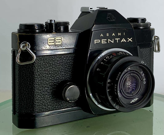 Asahi Pentax ES SLR Camera with Industar-50-2  3.5 50mm Lens, Working Order #2150