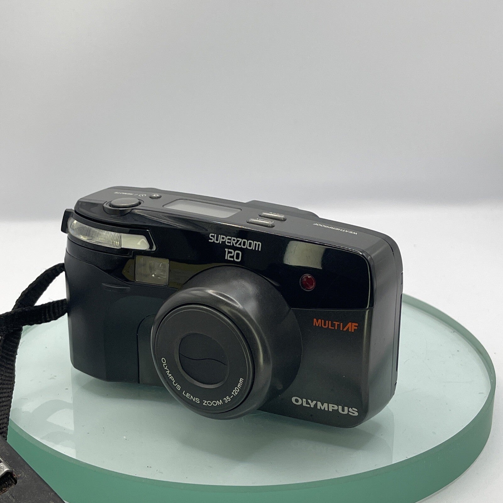 Olympus Superzoom 120 35mm Film Camera Quartz Date in excellent condition+case532
