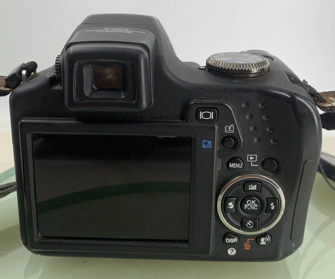 Olympus SP-590 UZ 12.0MP Digital Camera Black NO CHARGER NO CARD Tested - 6175