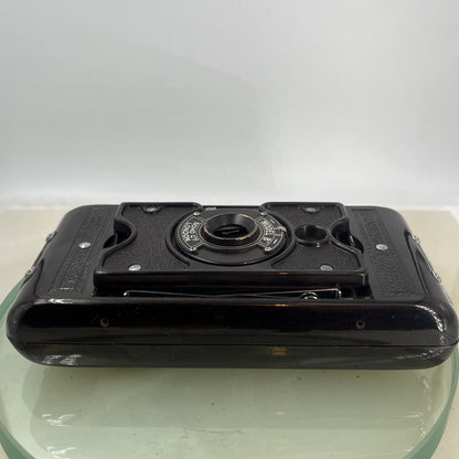 Soho Model B Folding Camera, c1934, Bakelite body with original case, TESTED#4393