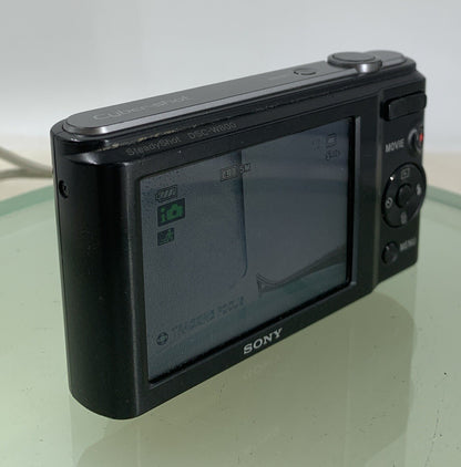 Sony CyberShot DSC-W800 Digital Camera 20.1MP Black + CHARGER +WIRE TESTED - 4664