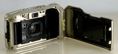 Olympus mju ii Zoom 80 35mm Ultra Compact Camera Beige All Weather  Working #818