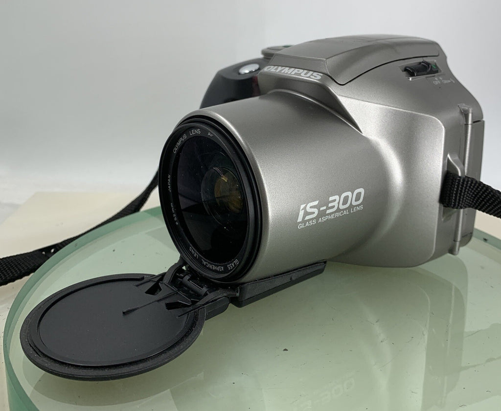 OLYMPUS IS 300 POINT AND SHOOT FILM CAMERA SILVER+BAG 28-110 LENS TESTED - 4162