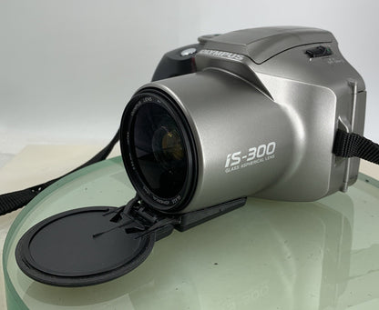 OLYMPUS IS 300 POINT AND SHOOT FILM CAMERA SILVER+BAG 28-110 LENS TESTED - 4162
