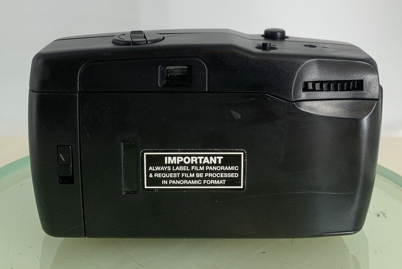 Panorama Wide Pic 35mm Film Point and Shoot Camera BLACK CLEAN TESTED - 7735