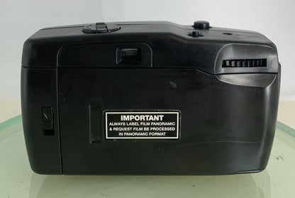Panorama Wide Pic 35mm Film Point and Shoot Camera BLACK CLEAN TESTED - 7735
