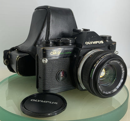 Olympus OM-2 Spot / Program SLR Camera + Olympus Zuiko  50mm f1.8 TESTED  #1950