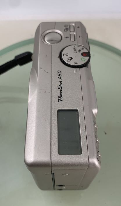 CANON DIGITAL CAMERA PowerShot A50 SILVER- WITH CHARGER - TESTED - 9674