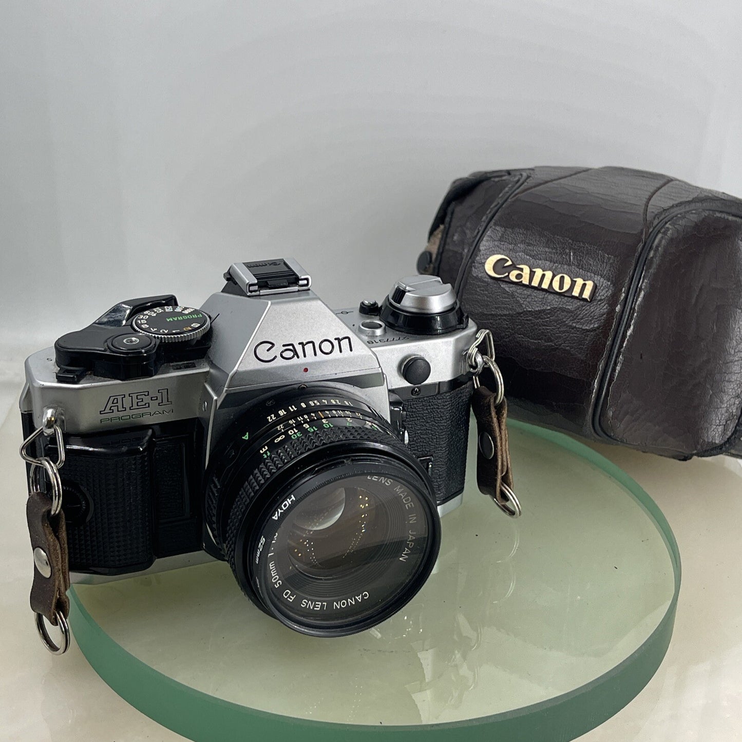 Canon AE-1 Program 35mm SLR Film Manual Camera + Canon 50mm F/1.8 FD Lens +# 4760