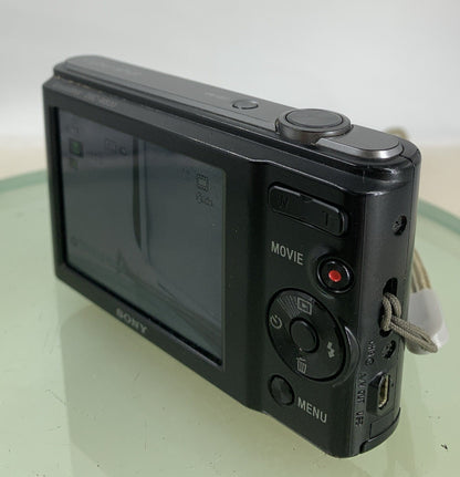Sony CyberShot DSC-W800 Digital Camera 20.1MP Black + CHARGER +WIRE TESTED - 4666