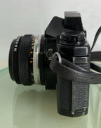 Olympus OM-2n Black - 35mm SLR Film Camera + 50mm f/1.8 Lens-Tested & Working 723