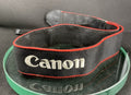 Canon Black & Red Camera Shoulder Neck Belt Strap+Good Condition #2170