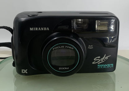 Vintage Miranda Solo Power Zoom 35mm Film Camera BLACK TESTED - 8650