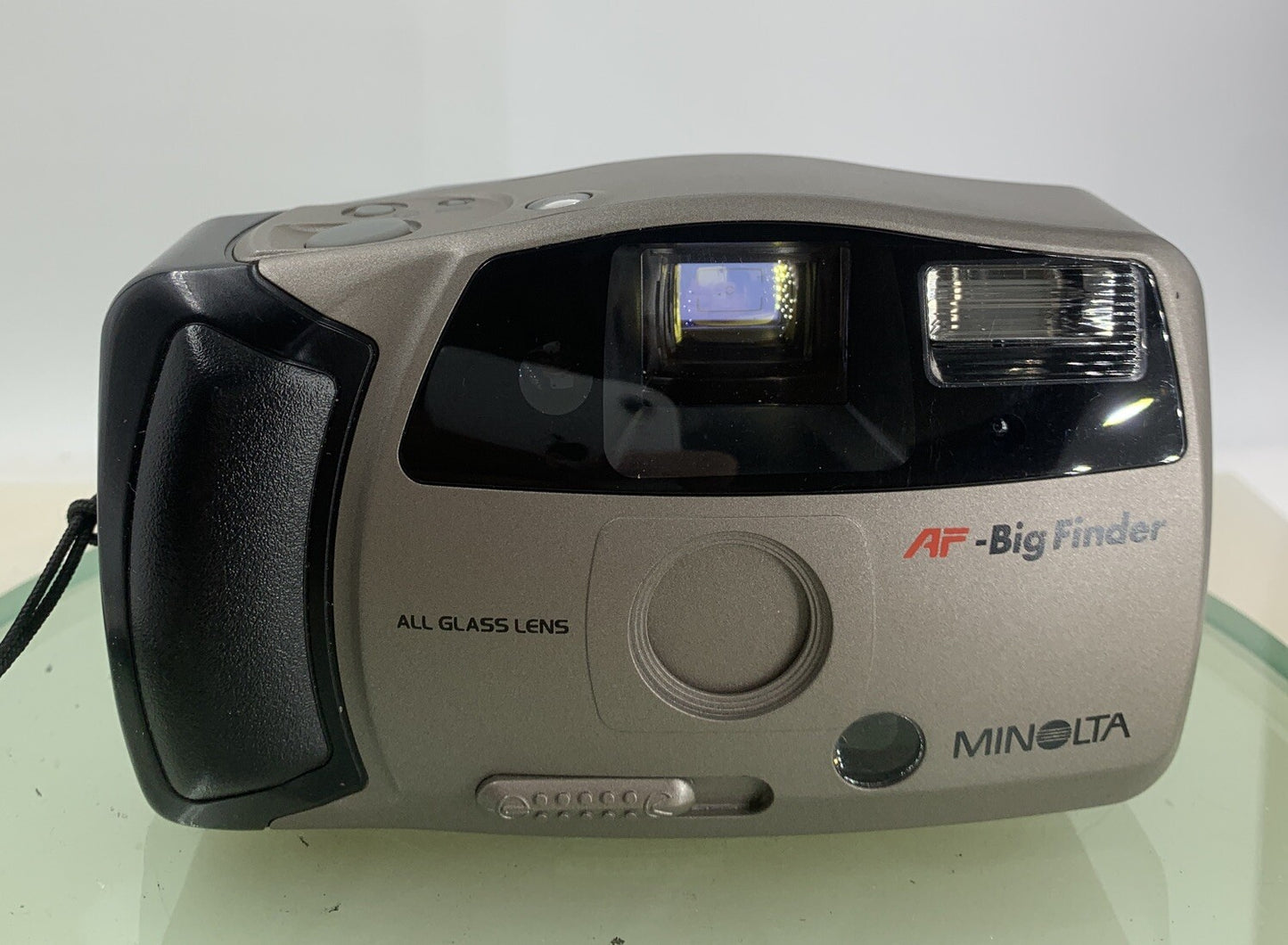Minolta AF- BIG FINDER GREY SHOOT VINTAGE FILM CAMERA WITH COVER TESTED - 3071