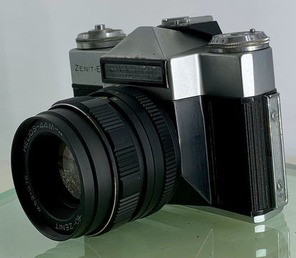 Very Rare ZENIT E POINT AND SHOOT FILM CAMERA+HELIOS-44M-4 LENS+SILVER+TESTED6