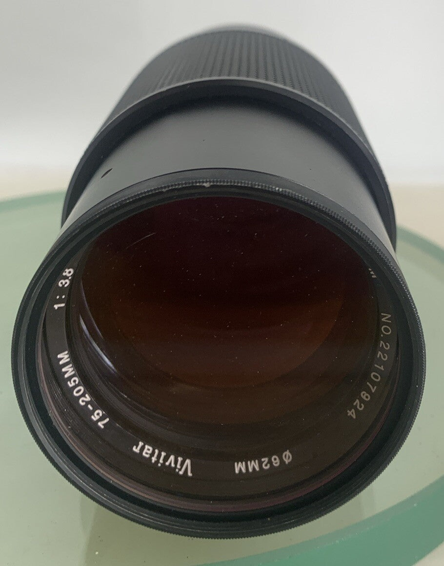 Vivitar 75-205mm Macro Focusing Zoom Lens BLACK PERFECTLY WORKING TESTED - 5374