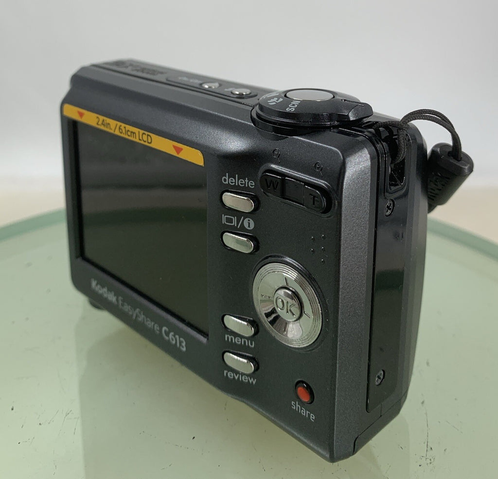 Kodak EASYSHARE C613 6.2MP COMPACT DIGITAL CAMERA BLACK + COVER TESTED - 2586