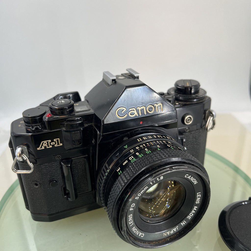 BEAUTIFUL Canon A-1 35mm SLR Camera Body+ FD 50mm f/1.8 FULLY WORKING #74412