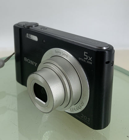 Sony CyberShot DSC-W800 Digital Camera 20.1MP Black + CHARGER +WIRE TESTED - 4662