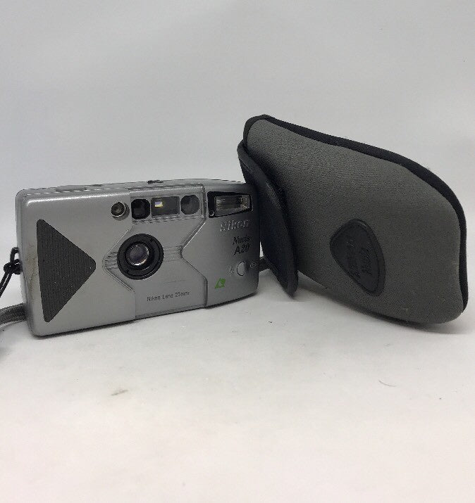 NIKON NUVIS A20 APS FILM CAMERA~PANORAMA~25MM LENS + CASE TESTED0
