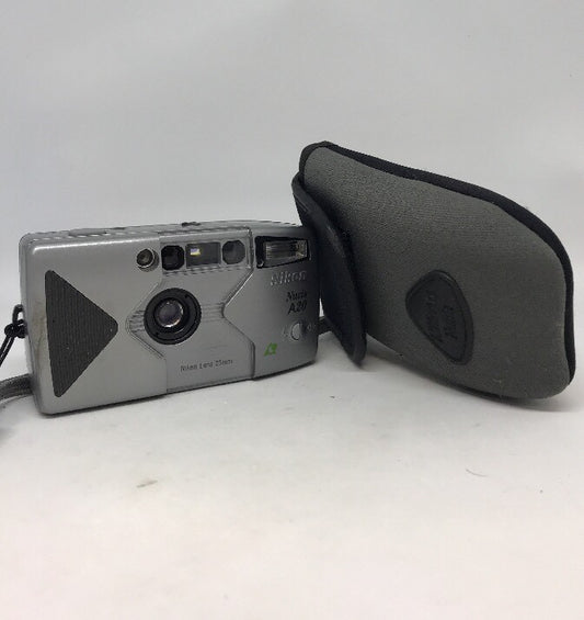 NIKON NUVIS A20 APS FILM CAMERA~PANORAMA~25MM LENS + CASE TESTED0
