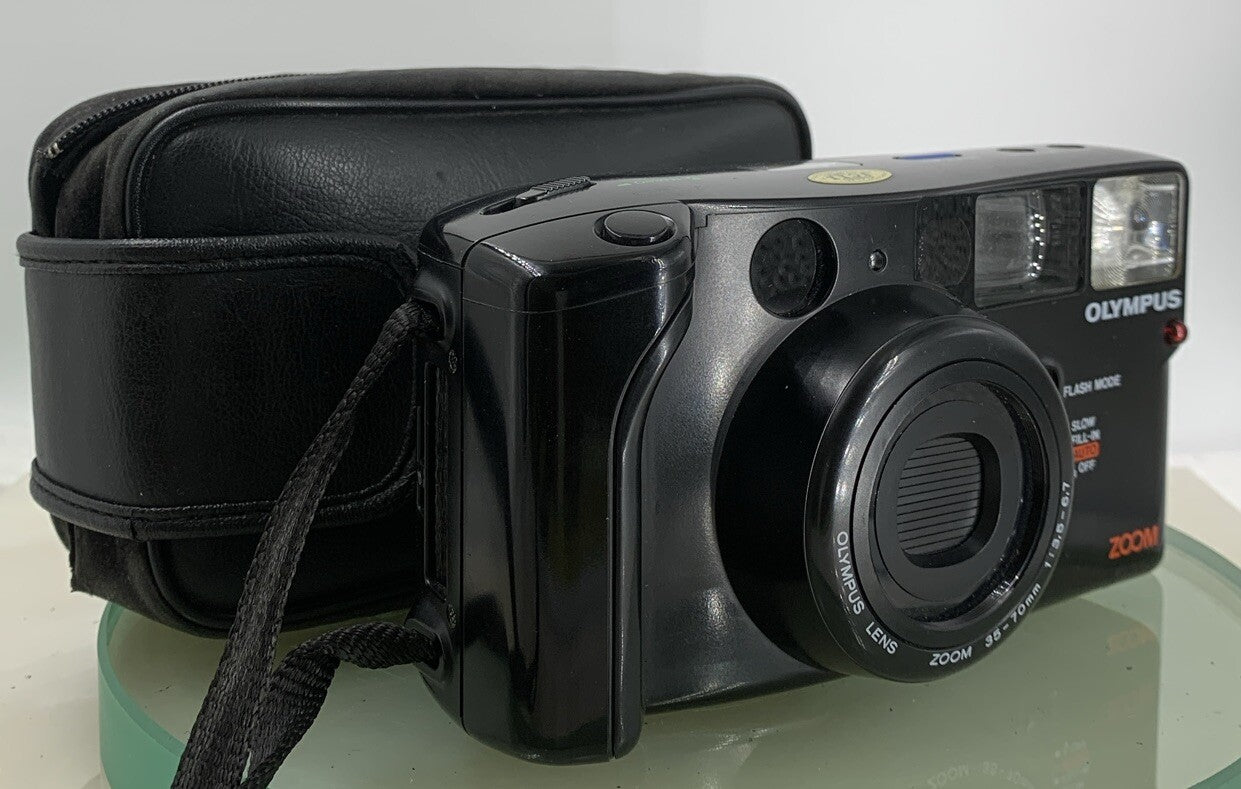 OLYMPUS AZ-1 ZOOM 35mm FILM POINT AND SHOOT CAMERA WITH COVER TESTED - 3420