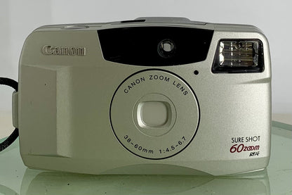 Canon Sure Shot 60 Zoom 38-60mm Compact Film Camera - Case - Tested - 3151