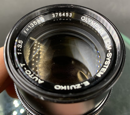 {SERVICED}Olympus 1:3.5 f/135mm OM-System Zuiko Auto-T SLR Lens Working Great#11