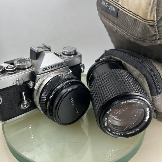 Olympus OM-1 MD 35mm SLR Film Camera &  Olympus ZUIKO  50mm f1.8 Lens- TESTED8880
