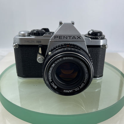 Pentax ME Super 35mm SLR Film camera + Pentax-M  50mm f1.7 LENS  - TESTED  5971