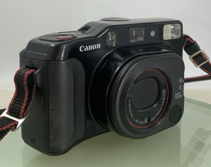 Canon Sure Shot Tele 35mm Film Point and Shoot Camera BLACK TESTED - 6420