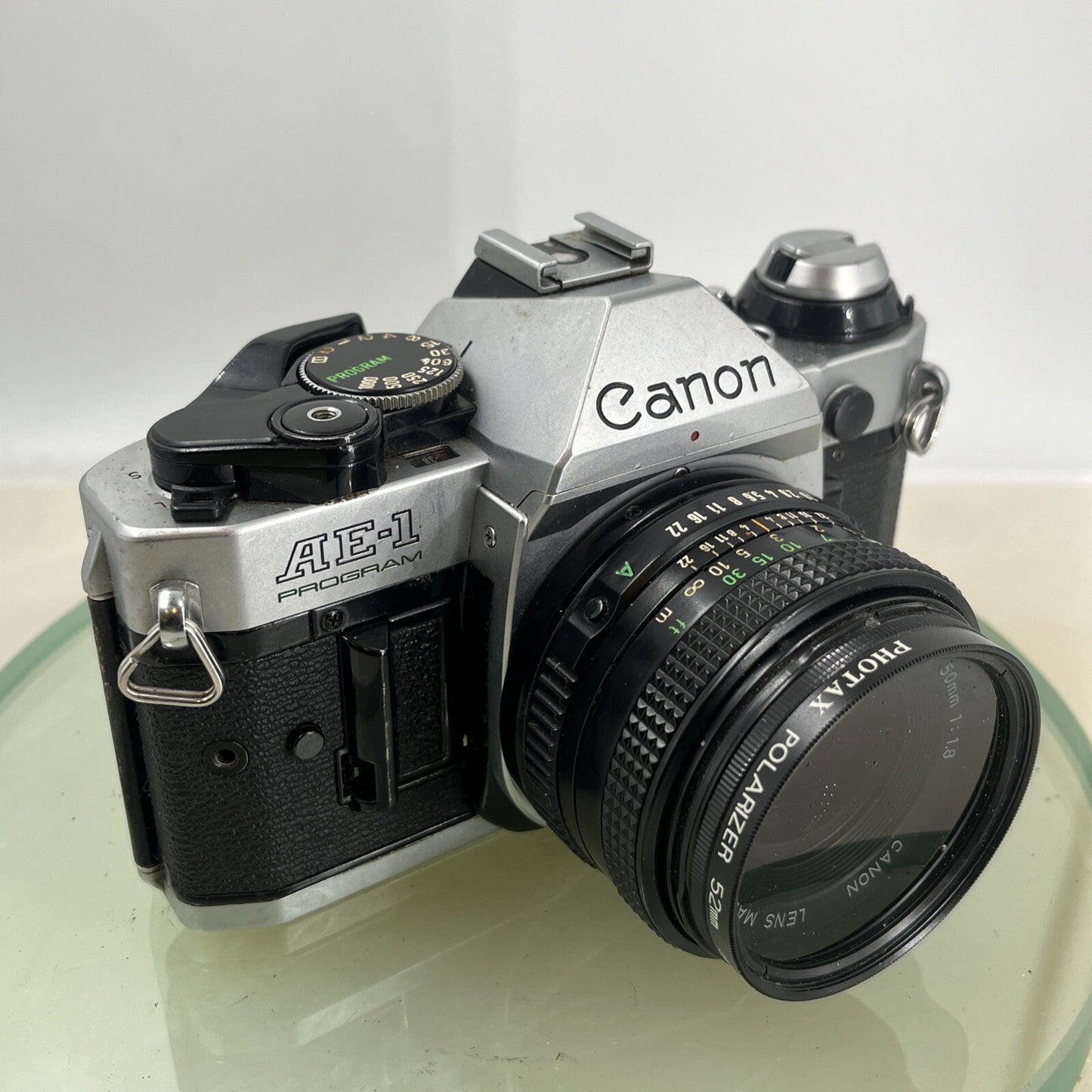 Canon AE-1 Program 35mm SLR Film Manual Camera + Canon 50mm F/1.8 FD Lens +# 8814