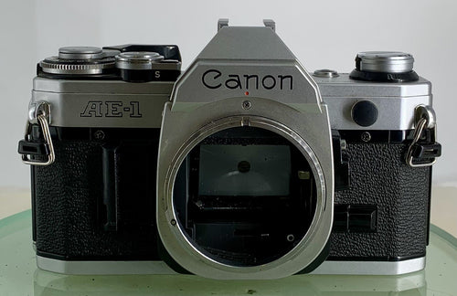 Canon AE-1 Silver Meter works 35mm SLR Film Camera Body Only BOXED Near MINT #351