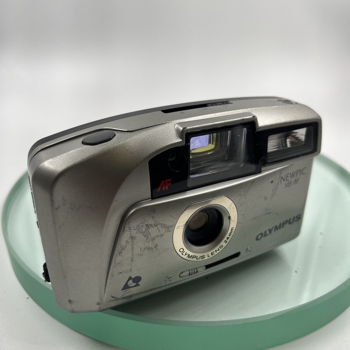 Vintage Olympus NEWPIC XB AF Film Camera with strap & case-Silver # TESTED # 9625