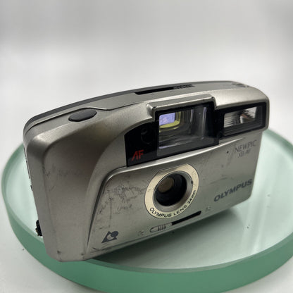 Vintage Olympus NEWPIC XB AF Film Camera with strap & case-Silver # TESTED # 9625