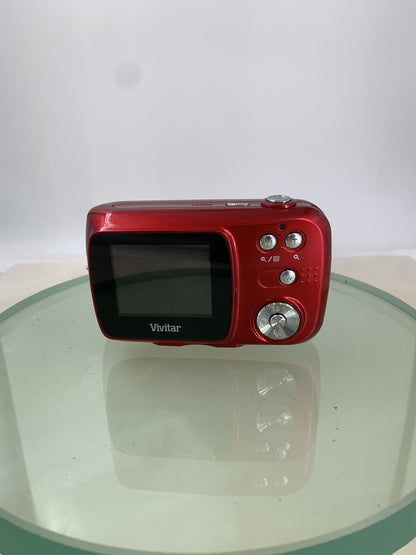 Vivitar ViviCam 9112 Digital Compact Camera 9.1 MP RED + COVER TESTED - 924