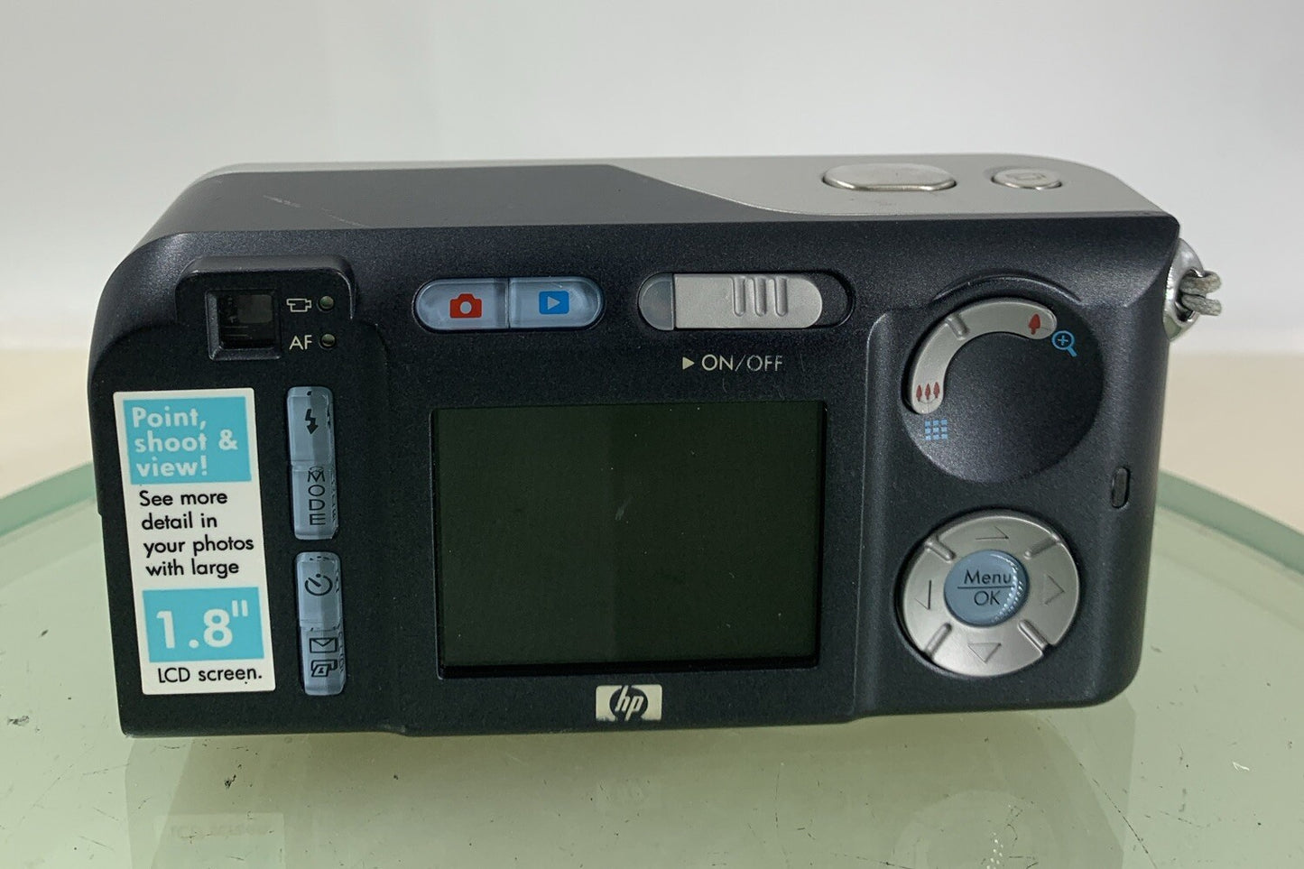HP Photosmart M307 3.2MP Compact Digital Camera SILVER NO SDCARD TESTED - 4385