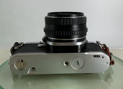 ASAHI PENTAX ME SLR COMPACT VINTAGE FILM CAMERA + 50MM 1.7 LENS TESTED #1836