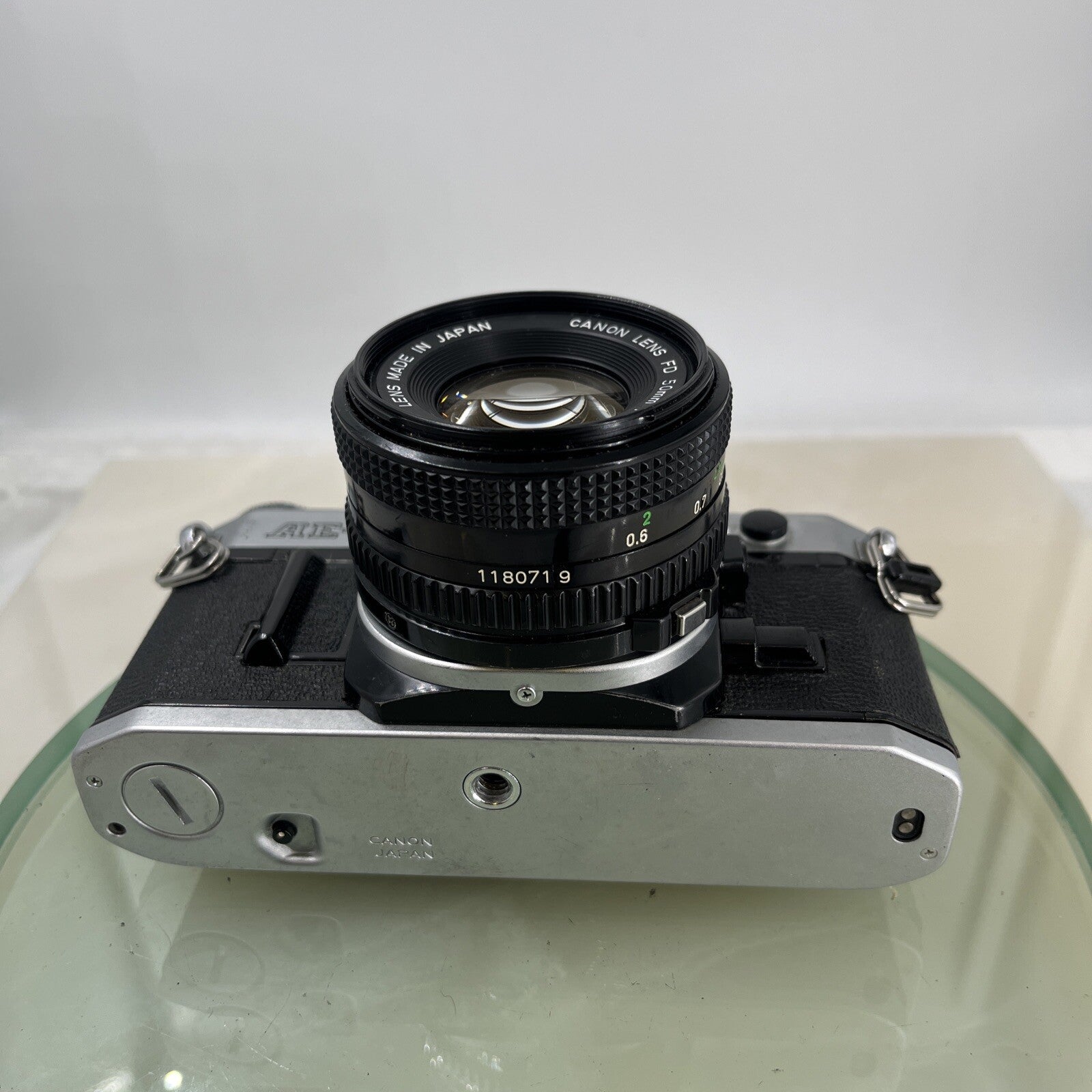 Canon AE-1  35mm SLR Film Manual Camera + Canon 50mm F/1.8 FD Lens Like A-1 #7485