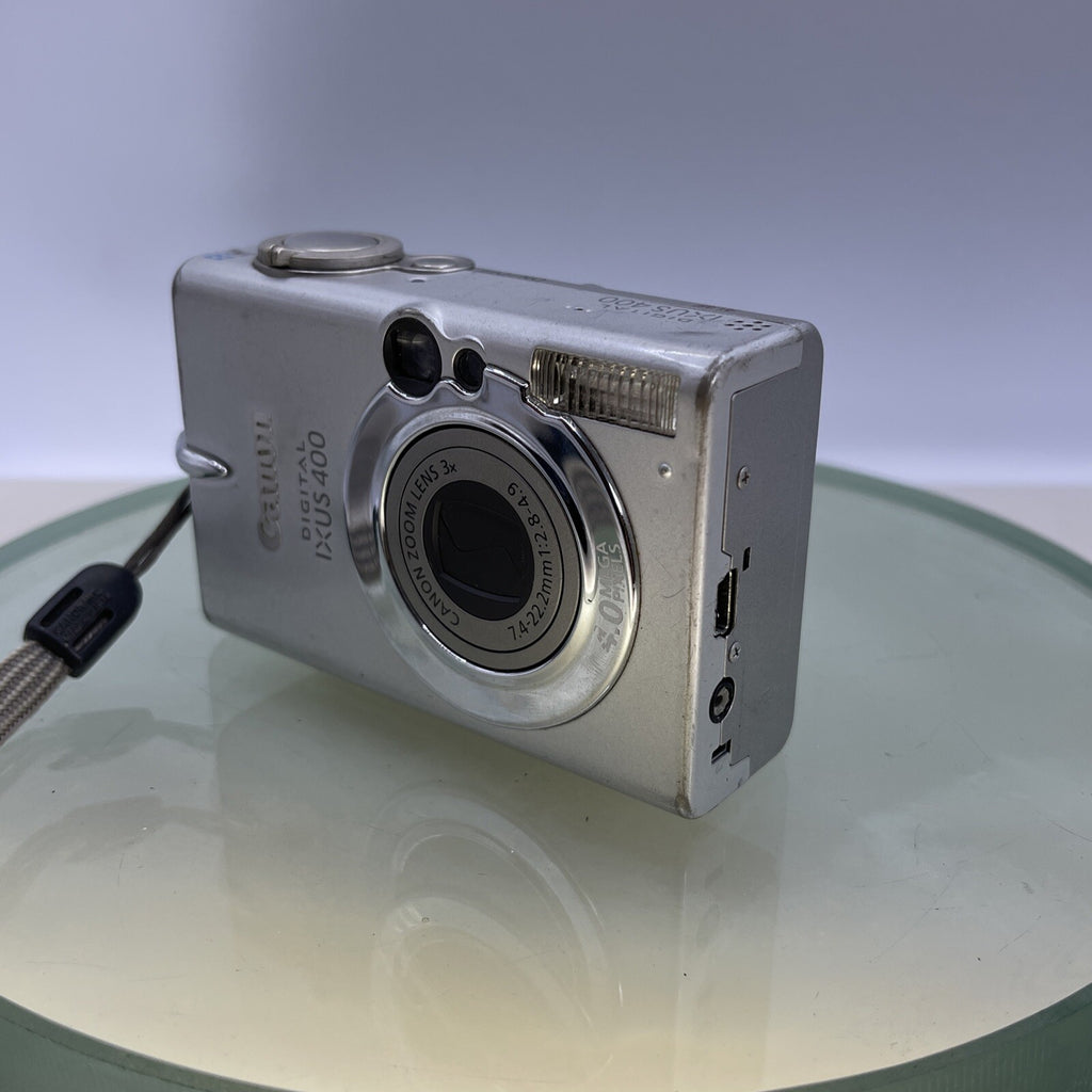 Canon IXUS 400 4.0 Mega Pixels PC1038 Silver Lens Error Nocharger Nobattery #5442