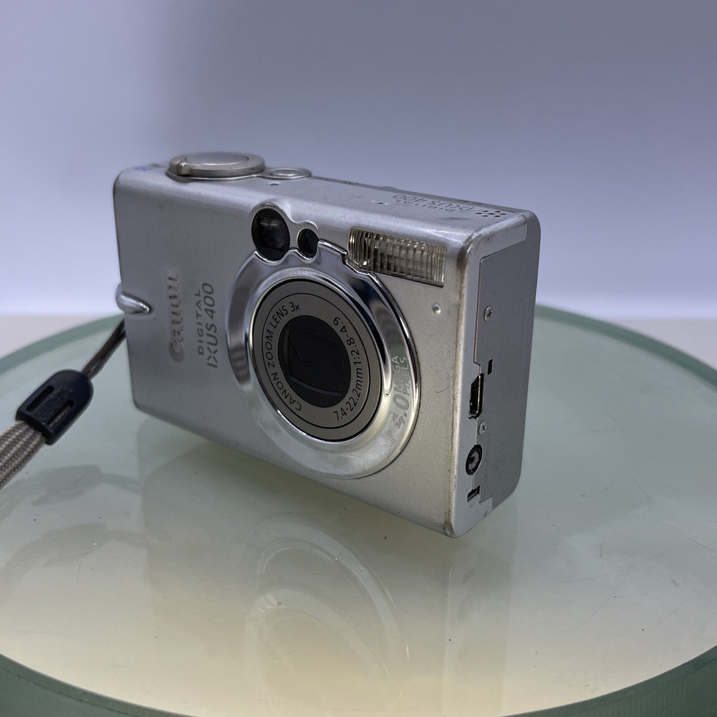 Canon IXUS 400 4.0 Mega Pixels PC1038 Silver Lens Error Nocharger Nobattery #5442