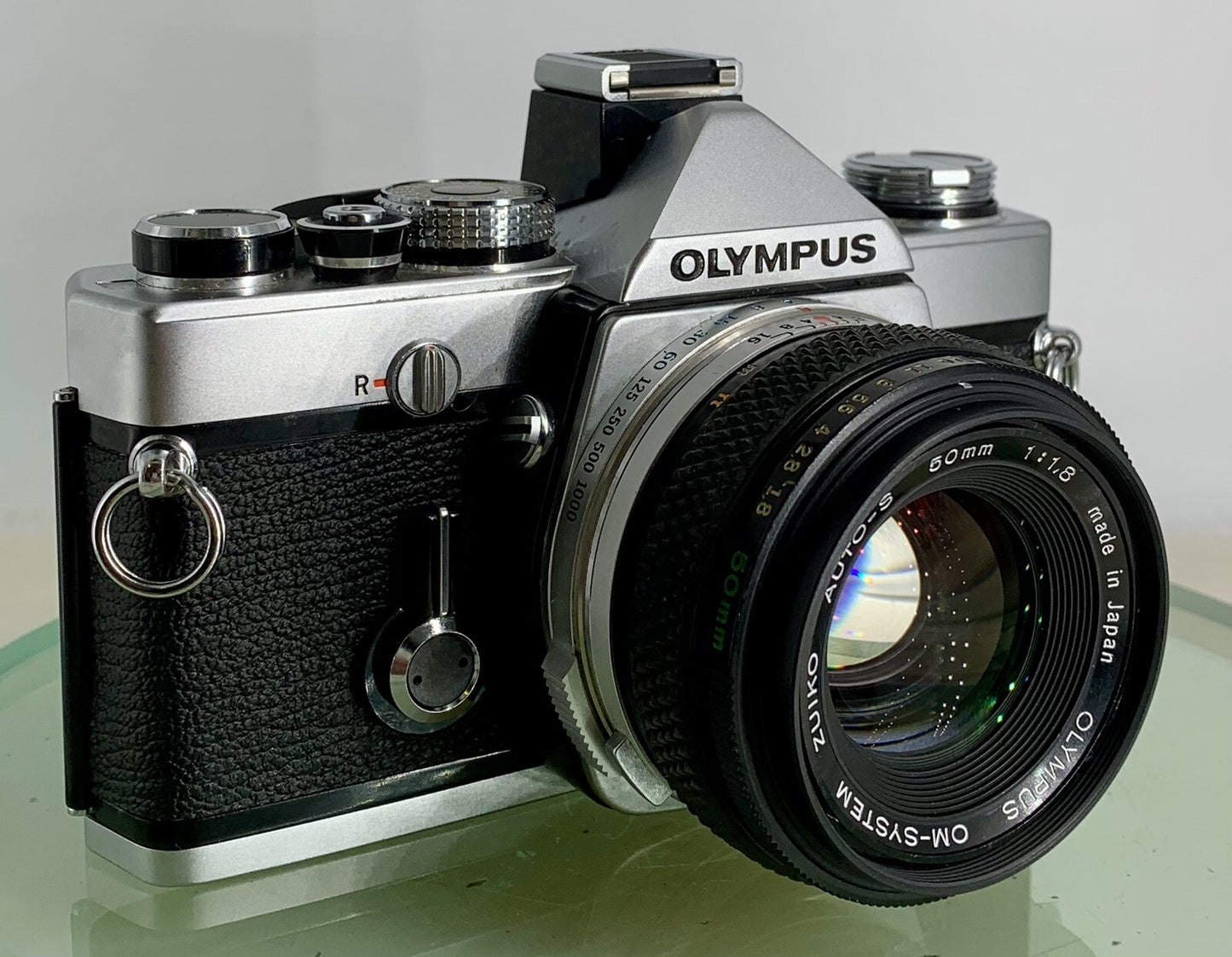 Olympus OM-1N MD 35mm Film SLR Manual Camera 50mm f/1.8 Zuiko Lens Fully Working0