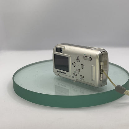 Olympus Mju 300 3.2MP Compact Digital Camera Silver Tested, Charger, Battery #975