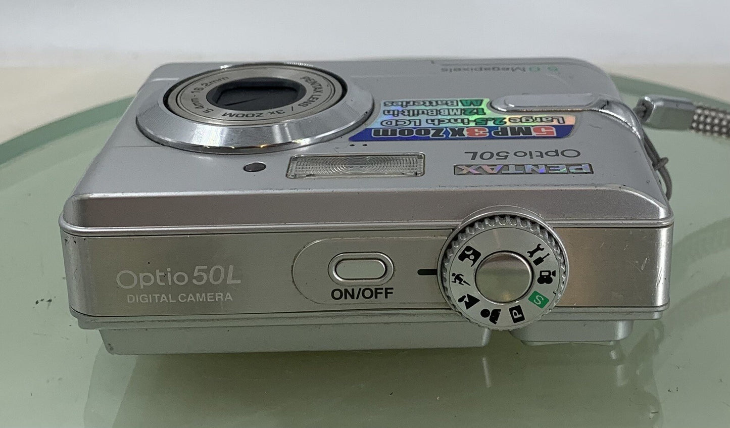 Pentax Optio 50L 5.0MP Compact Digital Camera + WIRE SILVER TESTED - 8736