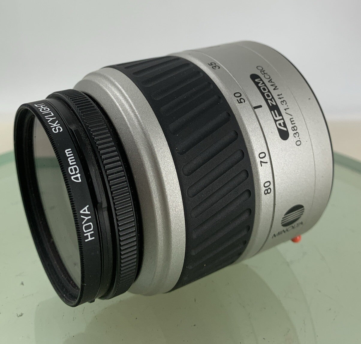 MINOLTA AF ZOOM LENS 35-80MM 1:4 (22) - 5.6 SILVER WITH BAG TESTED - 7284