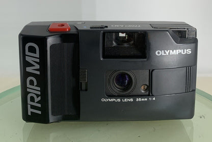 Olympus Trip MD Vintage 35mm Film Camera BLACK GOOD CONDITION TESTED - 8331
