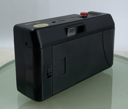 Olympus Quick Flash CF-1000 35mm FILM Camera BLACK WITH COVER TESTED - 8805