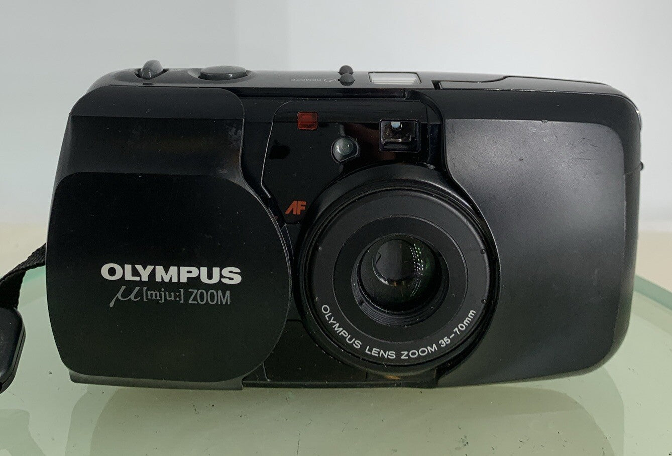 Olympus Mju Zoom 35mm Film Point and Shoot Camera Black Tested + BOX,SERVICED1011