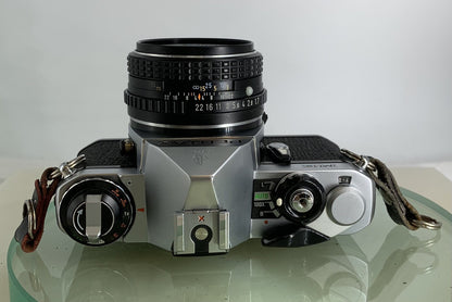 ASAHI PENTAX ME SLR COMPACT VINTAGE FILM CAMERA + 50MM 1.7 LENS TESTED #1835
