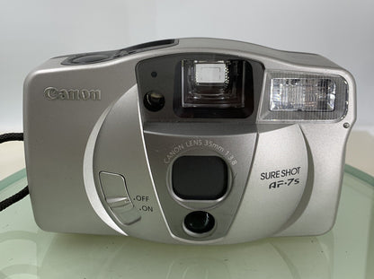 Canon Sure Shot AF-7S 35mm Compact Film Camera WITH COVER - Tested - 9821